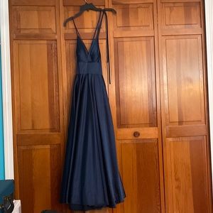 Dark blue prom dress